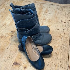 Maurice’s Boots Size 8 & Time & True Black Flats Size 8